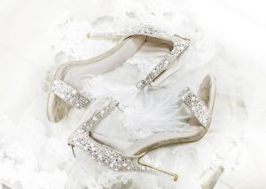 diamond wedding shoes - Sarah Casile Weddings