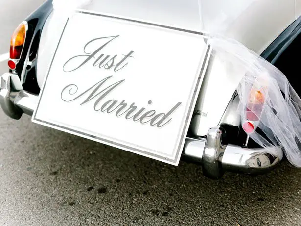 just married wedding sign - Sarah Nichole Photography