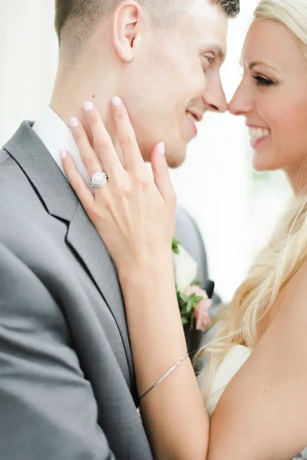 Diamond halo wedding ring - Amanda Collins Photography