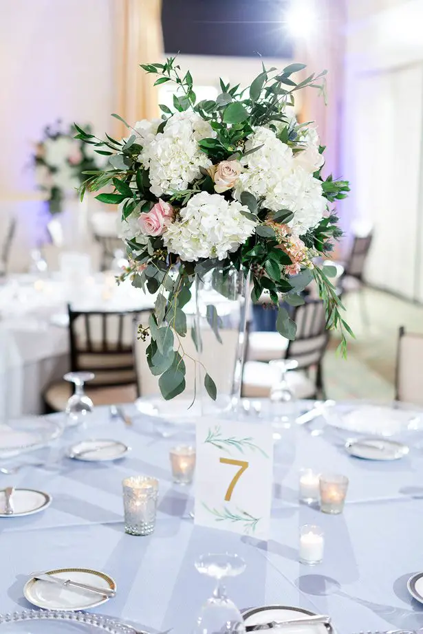 Tall wedding centerpiece - Luke & Ashley Photography