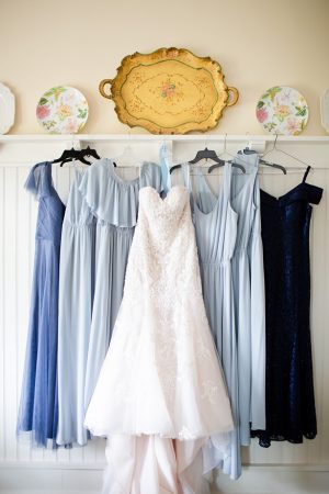 blue bridesmaid dresses - Luke & Ashley Photography