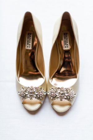 gold wedding shoes - Luke & Ashley Photography