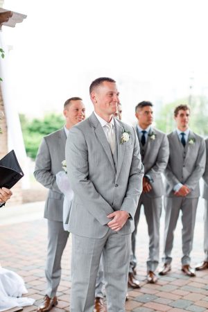 matching groomsman silver suits - Luke & Ashley Photography