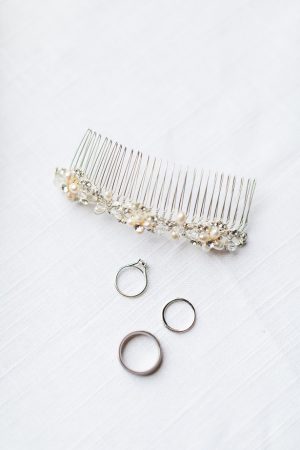 pearl wedding hair comb - Luke & Ashley Photography