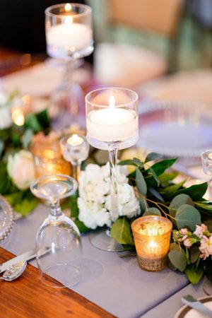 wedding table candles - Luke & Ashley Photography