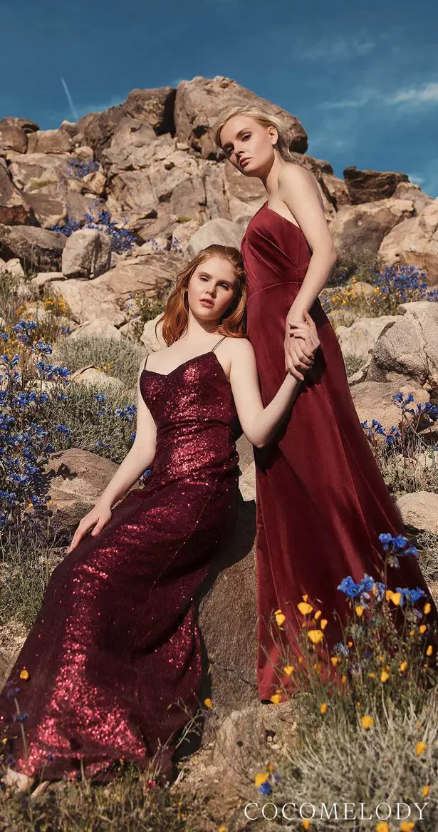 Burgundy Bridesmaid Dresses by Cocomelody 2020