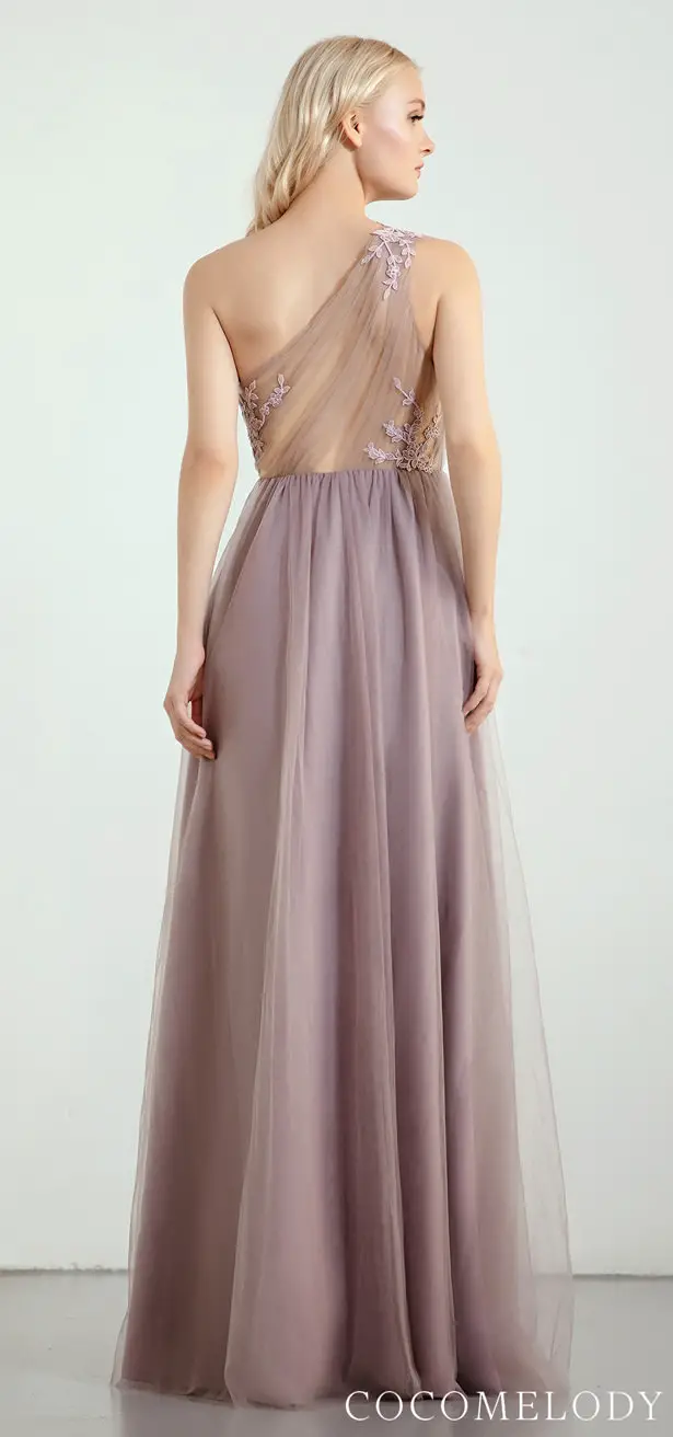 One shoulder Bridesmaid Dress Trends by Cocomelody 2020