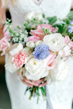 Wild Wedding Bouquet with pastel flowers - Bobbye Jean Photography