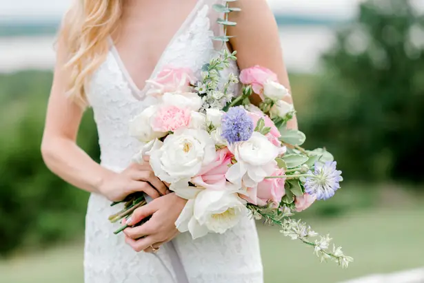 Wild Wedding Bouquet with pastel flowers - Bobbye Jean Photography