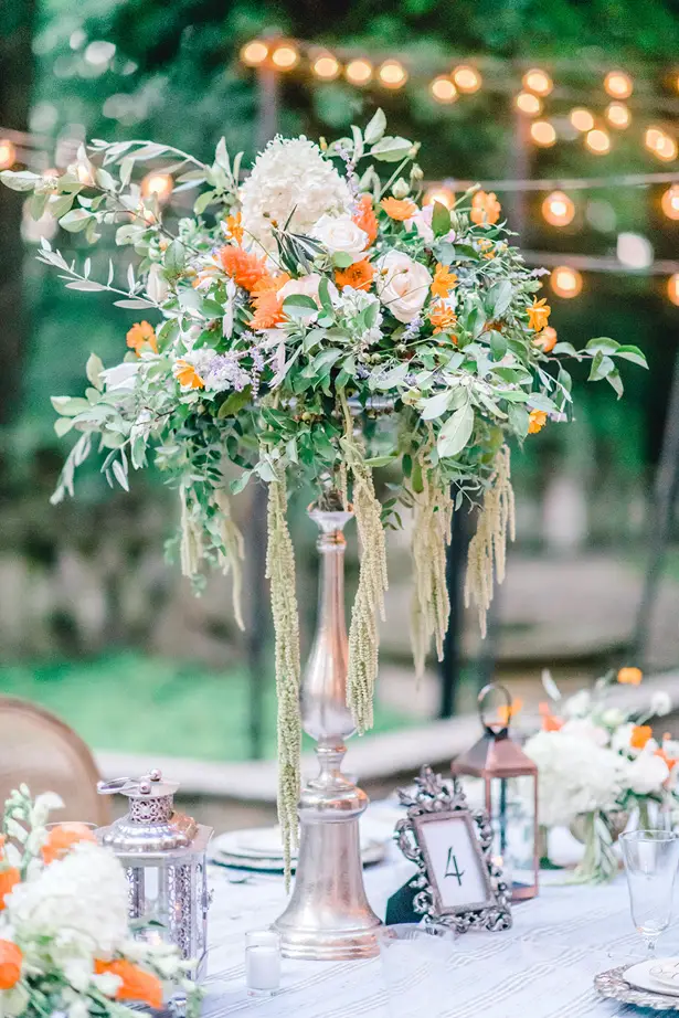Tall Wedding Table Cnterpiece - Krystal Healy Photography