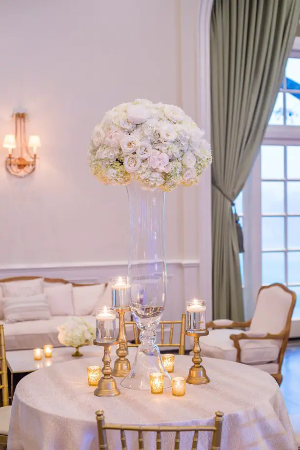 Tall wedding centerpiece- Heather Durham Photography