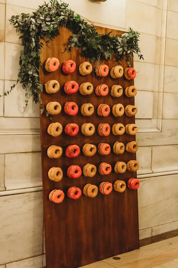 Wedding Donut wall - Mann and Wife Photography