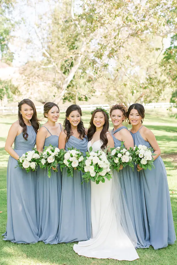 matching boho bridal party bouquets - Theresa Bridget Photography