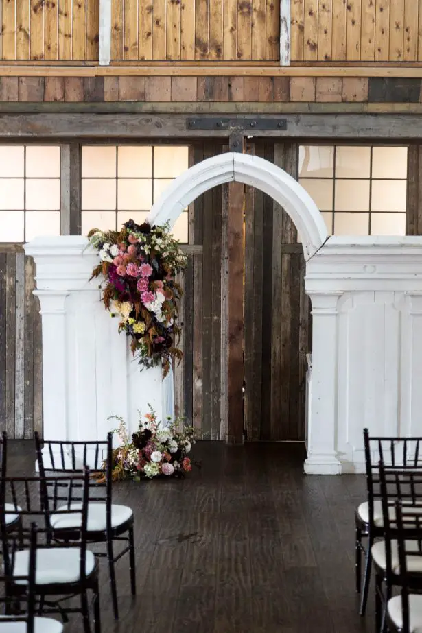 Vintage Wedding ceremony decor in an Industrial Space - Photography: Szu Designs, Inc 