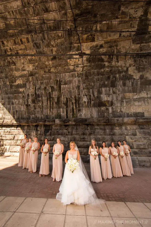 Long blush bridesmaid dresses - Photography: Making the Moment 