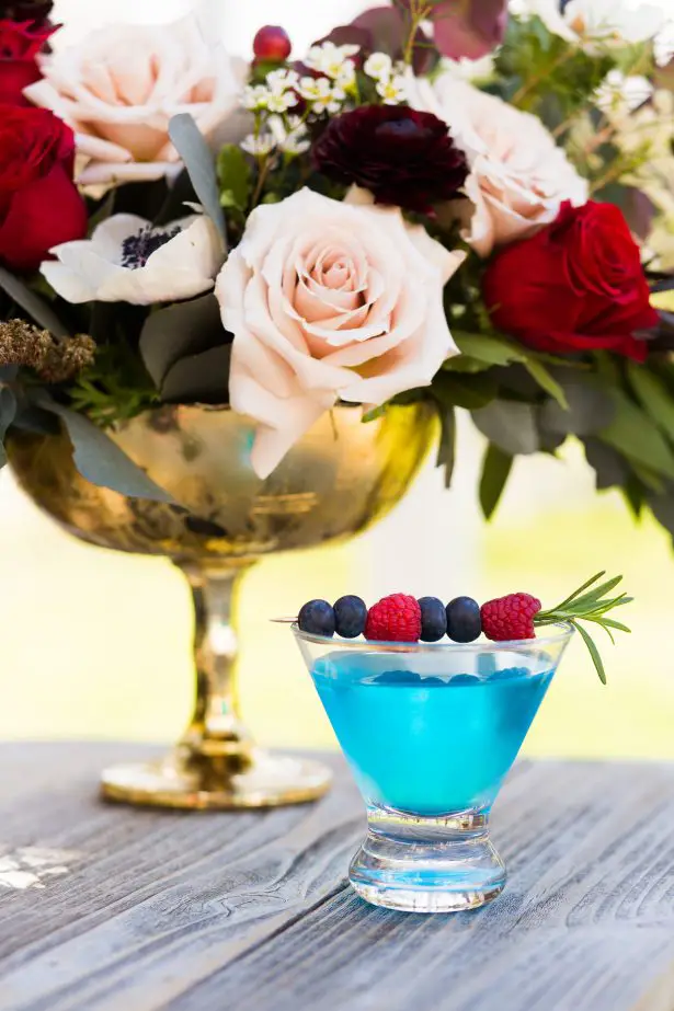 Wedding cocktail and centerpiece - Holley Elizabeth Photography