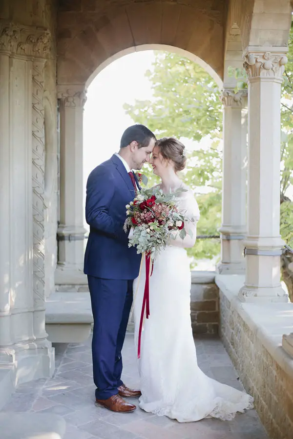 Gold and Burgundy Wedding Details for an Elegant Elopement in Tuscany - Purewhite Photography