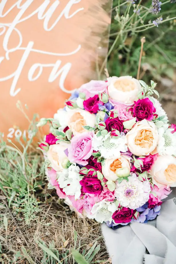 Colorful classic wedding bouquet - Lauryn Kay Photography