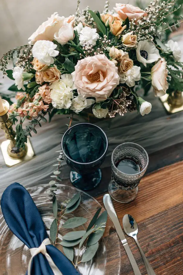 Organic wedding tablescape details- Amanda Meg Photography