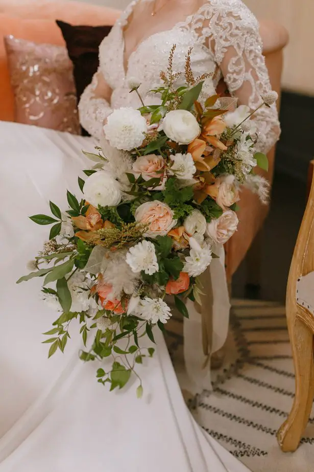 Cascading fall wedding bouquet - Andrea Zajonc Photography
