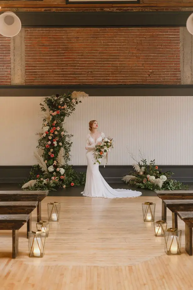 Fall wedding ceremony installation - Andrea Zajonc Photography