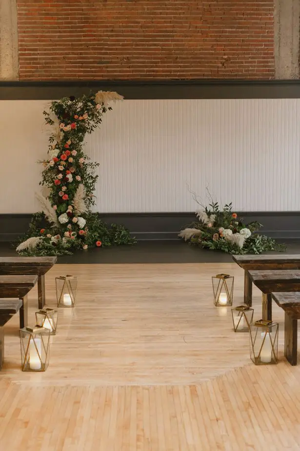 Fall wedding ceremony installation - Andrea Zajonc Photography