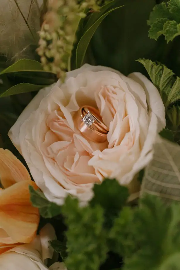 Rose Gold engagement ring and wedding band - Andrea Zajonc Photography1