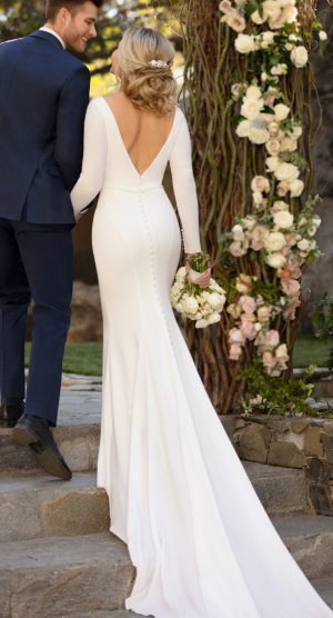 Long sleeves wedding dress - Essense of Australia Style D2972