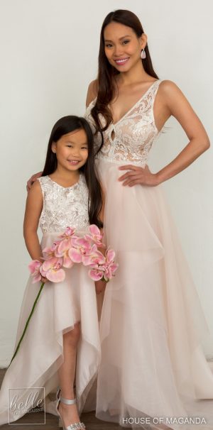 Wedding dress and flower girl dress by House of Maganda -TinaDwyer Photography 9