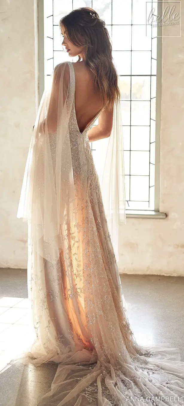 Anna Campbell 2020 Wedding Dress Lumiére Bridal Collection - Eden Empress with Draped Sleeves