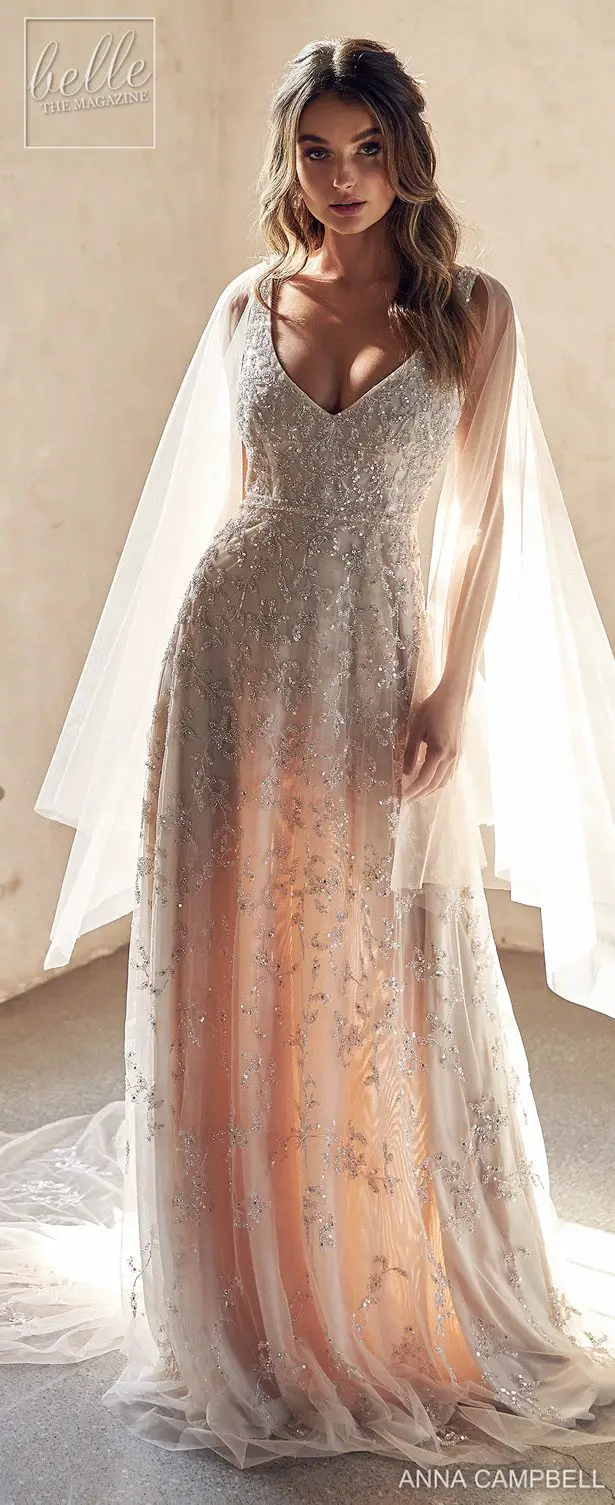Anna Campbell 2020 Wedding Dress Lumiére Bridal Collection - Eden Empress with Draped Sleeves