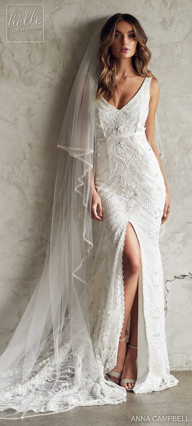 Anna Campbell 2020 Wedding Dress Lumiére Bridal Collection - Lexi Elm With Ayla Chapel with Blusher Veil