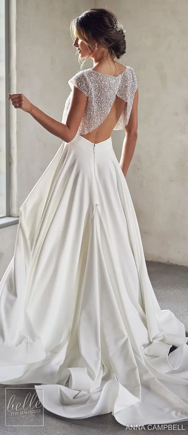 Anna Campbell 2020 Wedding Dress Lumiére Bridal Collection - Meadow Topper with Ava Separate Skirt