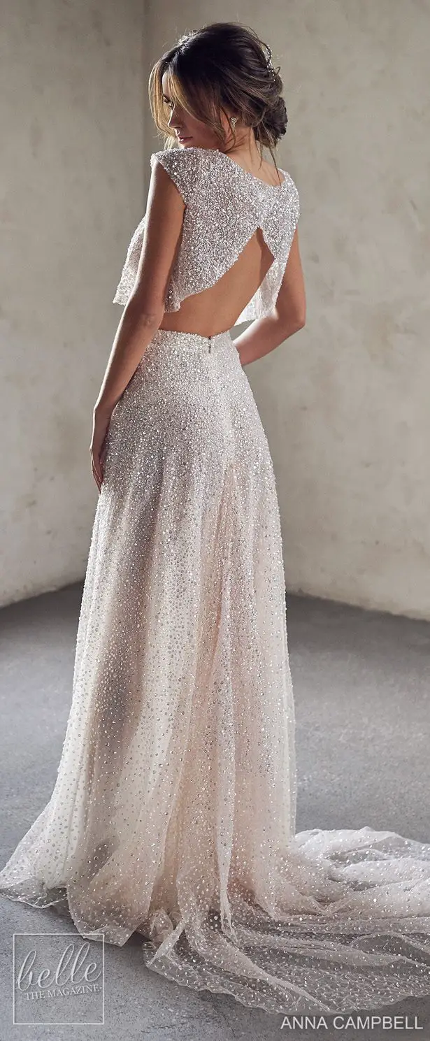Anna Campbell 2020 Wedding Dress Lumiére Bridal Collection - Meadow Topper with Riley Separate Skirt