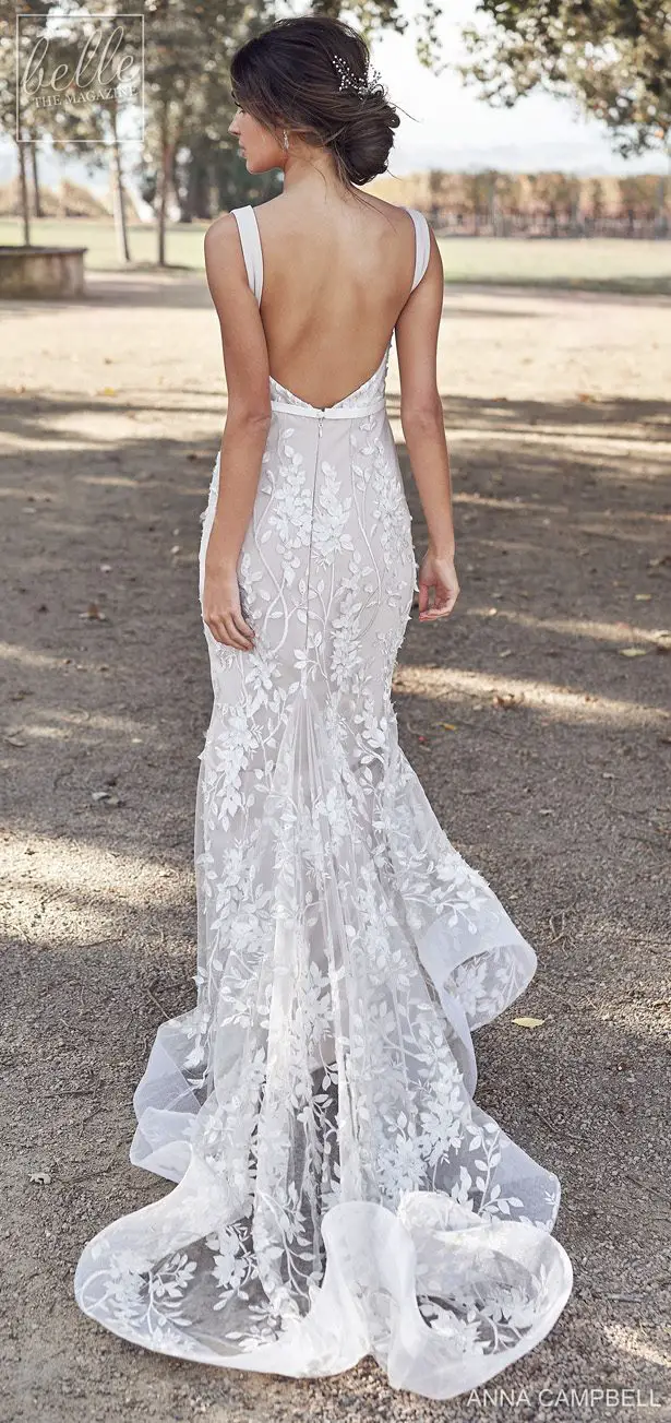 Anna Campbell 2020 Wedding Dress Lumiére Bridal Collection - Willow Trumpet with Draped Sleeves