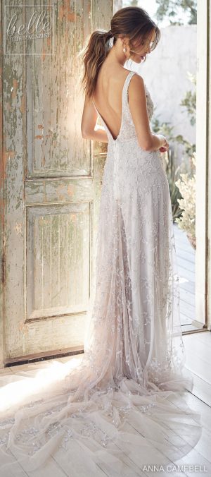 Anna Campbell 2020 Wedding Dress Lumiére Bridal Collection - Eden Empress with Draped Sleeves
