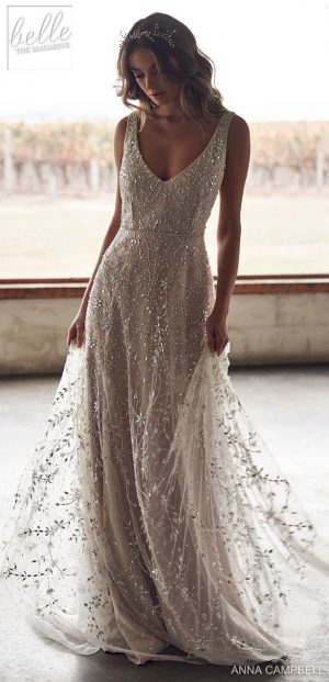 Anna Campbell 2020 Wedding Dress Lumiére Bridal Collection - Indigo Empress Beige