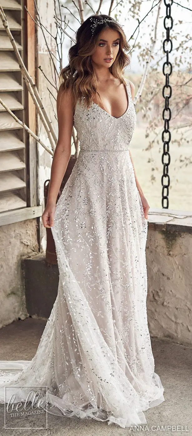 Anna Campbell 2020 Wedding Dress Lumiére Bridal Collection - Indigo Empress Beige 