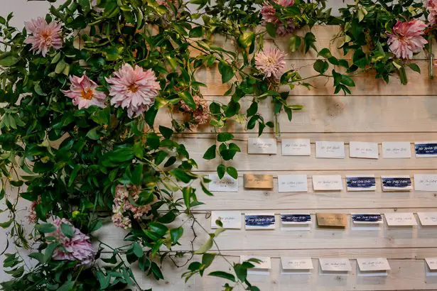 Escort card display - Jenny DeMarco Photography