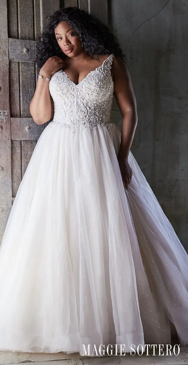 plus size sparkle wedding dress