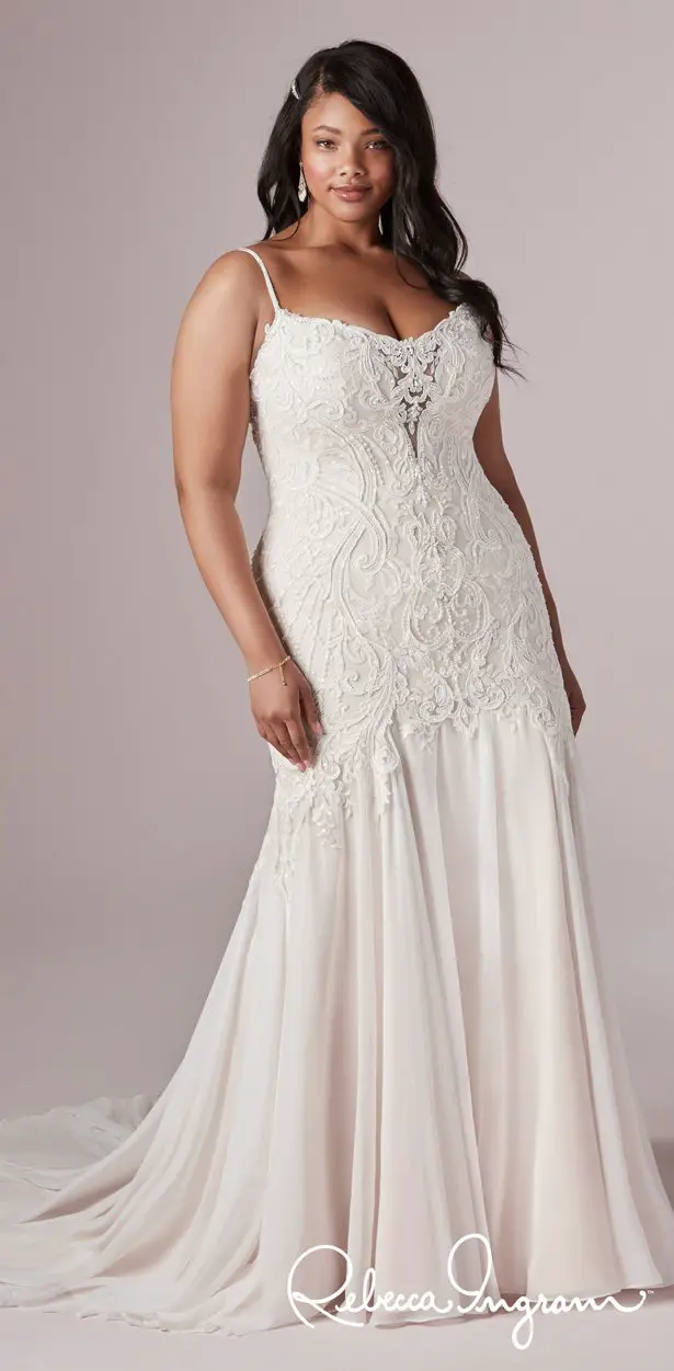 Plus Size Wedding Dress by Rebecca Ingram - Corrine