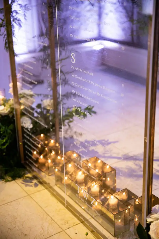 Acrylic wedding seating chart - Rafal Ostrowski Photography