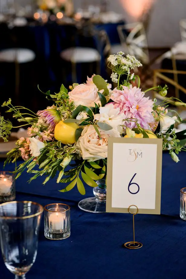 Short wedding centerpiece - Jenny DeMarco Photography