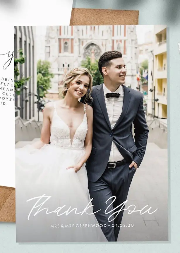Wedding thank you cards from Etsy