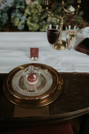 Old world gold place setting-  Violet Short Photography