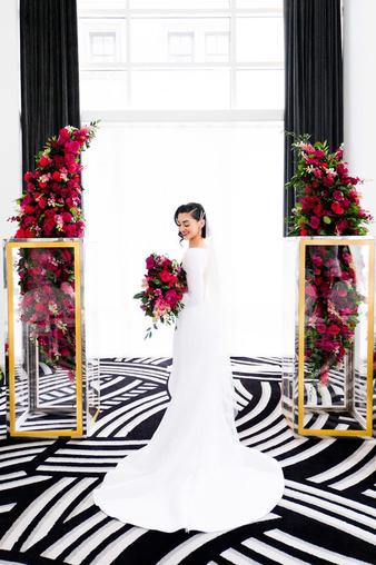 Ultra Luxe Wedding Inspiration with Glamorous Magenta Florals - Belle The  Magazine