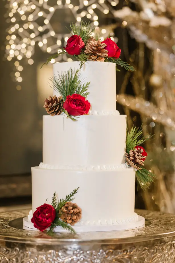 Winter Wedding Cake - Urban Row Photography