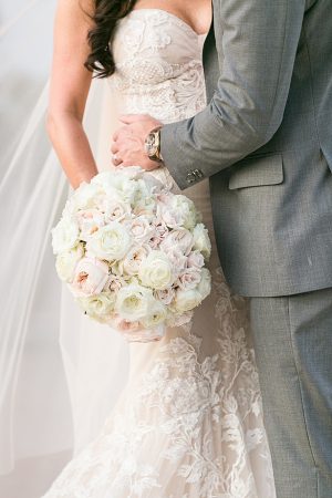 Luxurious white and blush wedding bouquet A Glamorous Wedding with Fireworks - Rachael Hall Photography