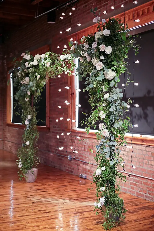 Greenery wedding ceremony decor - Soul Creations Photography