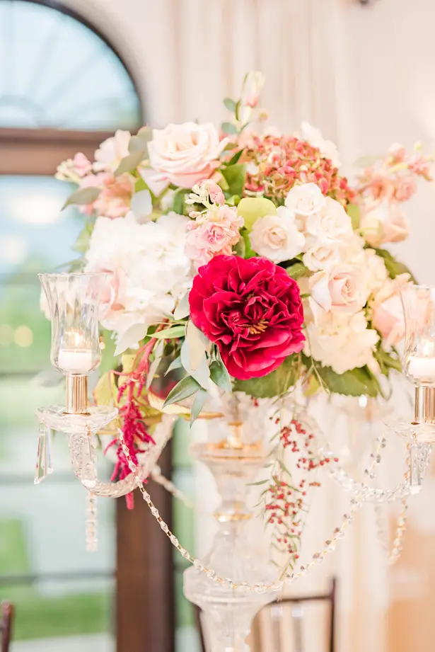 Tall wedding centerpiece -Photo by Stephanie Kase Photography